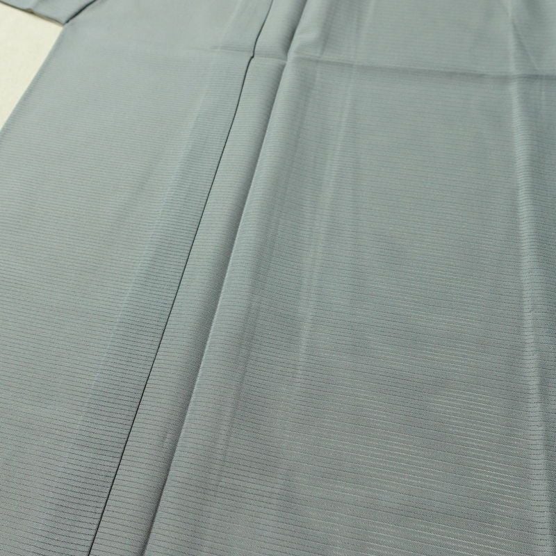 単衣 色無地 絽 良品 しつけ糸付き 夏用 ポリエステル 無地 単衣仕立て 身丈145.5cm 裄丈61.5cm リサイクル着物 着物 お茶会 フォーマル 青・紺_画像5