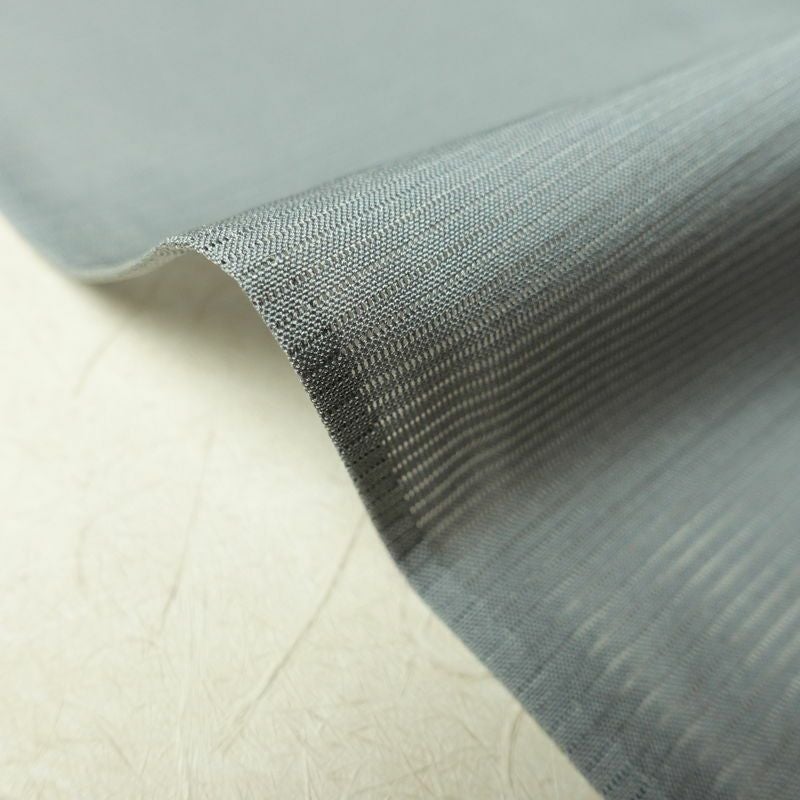 単衣 色無地 絽 良品 しつけ糸付き 夏用 ポリエステル 無地 単衣仕立て 身丈145.5cm 裄丈61.5cm リサイクル着物 着物 お茶会 フォーマル 青・紺_画像12