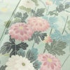 訪問着 落款入り 友禅 縮緬 一つ紋付き 正絹 花柄 袷仕立て 身丈161.5cm 裄丈65cm リサイクル着物 着物 入学式 卒業式 七五三 お宮参り フォーマル 上品 ブルーグリーン 緑・うぐいす色_画像8