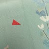 訪問着 落款入り 友禅 縮緬 一つ紋付き 正絹 花柄 袷仕立て 身丈161.5cm 裄丈65cm リサイクル着物 着物 入学式 卒業式 七五三 お宮参り フォーマル 上品 ブルーグリーン 緑・うぐいす色_画像15