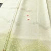 訪問着 良品 落款入り 正絹 幾何学柄・抽象柄 袷仕立て 身丈163.5cm 裄丈66.5cm リサイクル着物 着物 おしゃれ 紬地 緑・うぐいす色_画像5
