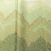 訪問着 良品 落款入り 正絹 幾何学柄・抽象柄 袷仕立て 身丈163.5cm 裄丈66.5cm リサイクル着物 着物 おしゃれ 紬地 緑・うぐいす色_画像6
