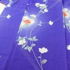 小紋 正絹 花柄 袷仕立て 身丈155.5cm 裄丈64.5cm リサイクル着物 着物 青・紺_画像5