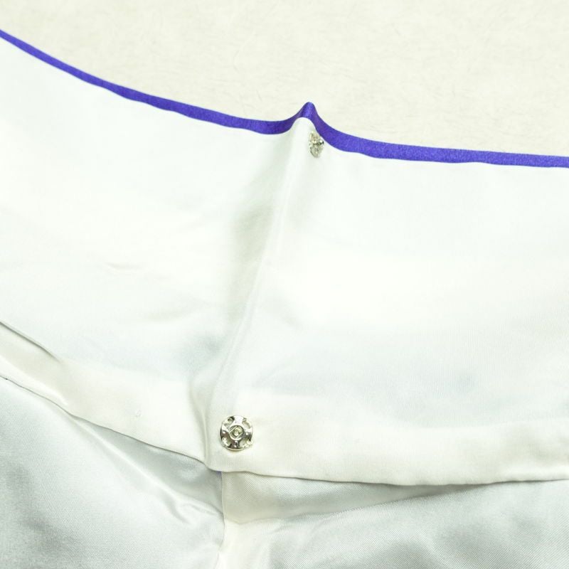 小紋 正絹 花柄 袷仕立て 身丈155.5cm 裄丈64.5cm リサイクル着物 着物 青・紺_画像20