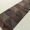 名古屋帯 六通柄 良品 正絹 幾何学柄・抽象柄 名古屋仕立て なごや帯 リサイクル帯 帯 モダン おしゃれ 紫・藤色_画像8