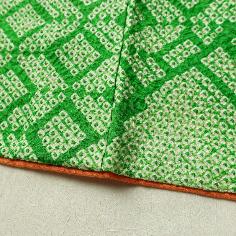 振袖 絞り 総絞り 正絹 花柄 袷仕立て 身丈156cm 裄丈65cm リサイクル着物 着物 二十歳 二十歳の集い お茶会 パーティー フォーマル 緑・うぐいす色_画像12