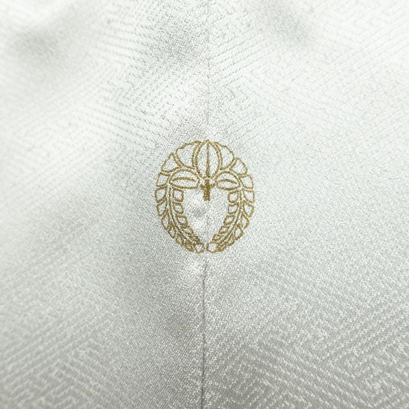 訪問着 金駒刺繍 一つ紋付き 正絹 古典柄 袷仕立て 身丈164.5cm 裄丈65cm リサイクル着物 着物 箔 金彩 入学式 卒業式 七五三 お宮参り フォーマル 四季花 菊 ブルーグレー グレー_画像13