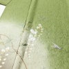 訪問着 一つ紋付き 正絹 木の葉・植物柄 袷仕立て 身丈162cm 裄丈68cm リサイクル着物 着物 刺繍 箔 入学式 卒業式 七五三 お宮参り フォーマル 緑・うぐいす色_画像5