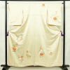 付け下げ 綸子 正絹 花柄 袷仕立て 身丈158cm 裄丈64cm リサイクル着物 着物 入学式 卒業式 七五三 お宮参り フォーマル 菊 クリーム_画像1