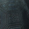紬 正絹 幾何学柄・抽象柄 袷仕立て 身丈159.5cm 裄丈62.5cm リサイクル着物 着物 青・紺_画像10