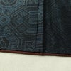 紬 正絹 幾何学柄・抽象柄 袷仕立て 身丈159.5cm 裄丈62.5cm リサイクル着物 着物 青・紺_画像13
