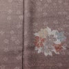 紬 正絹 花柄 袷仕立て 身丈168.5cm 裄丈69cm リサイクル着物 着物 紫・藤色_画像6