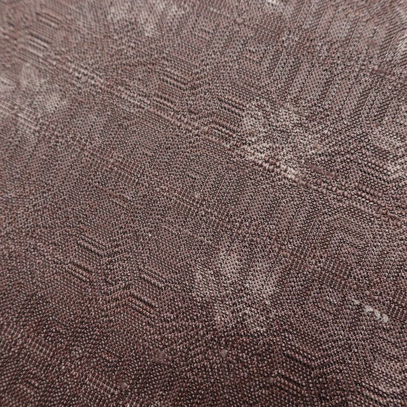 紬 正絹 花柄 袷仕立て 身丈168.5cm 裄丈69cm リサイクル着物 着物 紫・藤色_画像12