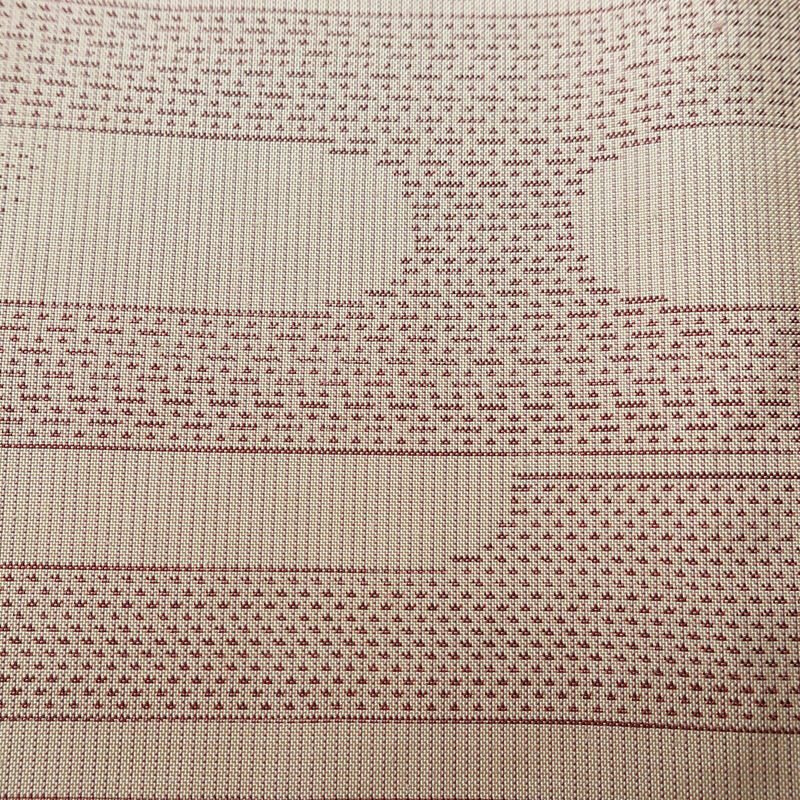 大島紬 都喜ヱ門 手絣 証紙あり 正絹 古典柄 袷仕立て 身丈154cm 裄丈62.5cm リサイクル着物 一部しつけ糸付き 着物 ベージュピンク ピンク_画像8