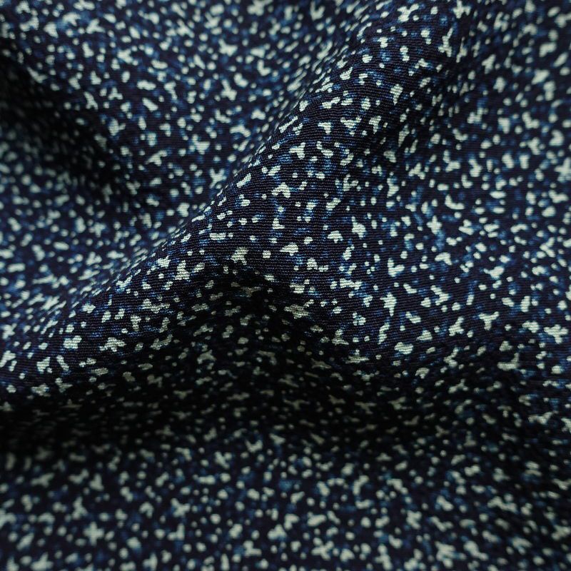 付け下げ しつけ糸付き 縮緬 正絹 古典柄 袷仕立て 身丈156.5cm 裄丈66.5cm リサイクル着物 着物 青・紺_画像21