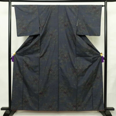 大島紬 良品 証紙なし しつけ糸付き 正絹 古典柄 袷仕立て 身丈159cm 