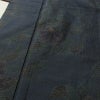 大島紬 証紙なし 正絹 花柄 袷仕立て 身丈161.5cm 裄丈64cm リサイクル着物 着物 青・紺_画像5