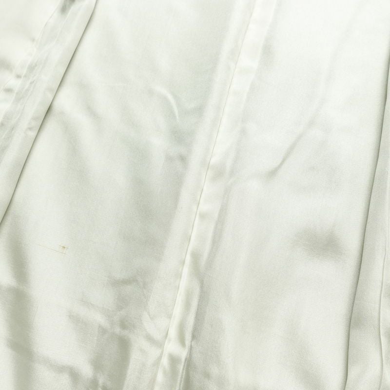 小紋 縮緬 正絹 木の葉・植物柄 袷仕立て 身丈161.5cm 裄丈66cm リサイクル着物 着物 ベージュ_画像19