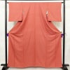 色無地 良品 しつけ糸付き 一つ紋付き 正絹 無地 袷仕立て 身丈162cm 裄丈63.5cm リサイクル着物 着物 入学式 お茶会 七五三 お宮参り フォーマル ピンク_画像1