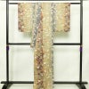 小紋 しつけ糸付き 正絹 花柄 袷仕立て 身丈166cm 裄丈64cm リサイクル着物 着物 多色使い_画像2