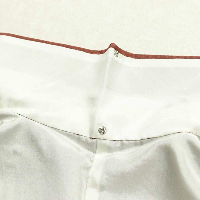 訪問着 良品 縮緬 正絹 花柄 袷仕立て 身丈159.5cm 裄丈65cm リサイクル着物 着物 箔 入学式 卒業式 七五三 お宮参り フォーマル 桜 茶_画像20