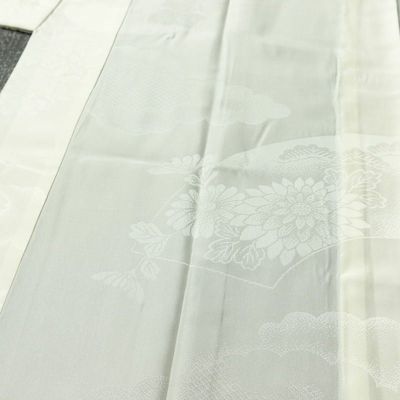 長襦袢 良品 ポリエステル 古典柄 袖無双・胴抜き 身丈131.5cm 裄丈64cm リサイクル着物 着物 フォーマル クリーム_画像5