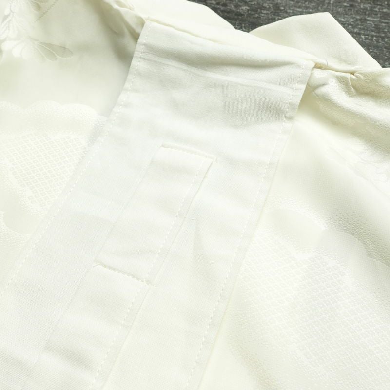 長襦袢 良品 ポリエステル 古典柄 袖無双・胴抜き 身丈131.5cm 裄丈64cm リサイクル着物 着物 フォーマル クリーム_画像11