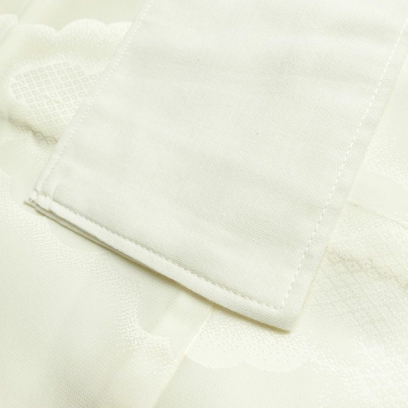 長襦袢 良品 ポリエステル 古典柄 袖無双・胴抜き 身丈131.5cm 裄丈64cm リサイクル着物 着物 フォーマル クリーム_画像13