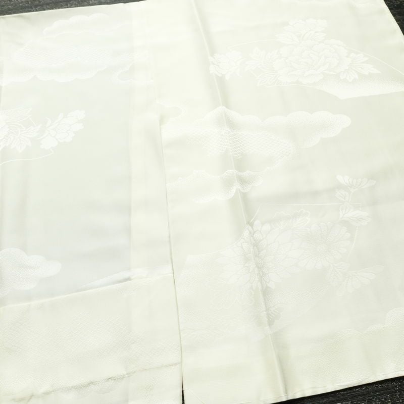 長襦袢 良品 ポリエステル 古典柄 袖無双・胴抜き 身丈131.5cm 裄丈64cm リサイクル着物 着物 フォーマル クリーム_画像14