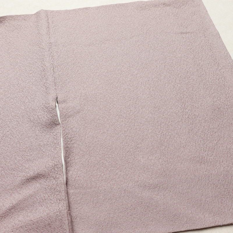 色無地 一つ紋付き 正絹 無地 袷仕立て 身丈152cm 裄丈63.5cm リサイクル着物 着物 お茶会 フォーマル 紫・藤色_画像12