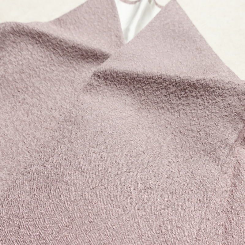 色無地 一つ紋付き 正絹 無地 袷仕立て 身丈152cm 裄丈63.5cm リサイクル着物 着物 お茶会 フォーマル 紫・藤色_画像16