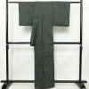 大島紬 正絹 幾何学柄・抽象柄 袷仕立て 身丈160cm 裄丈62.5cm リサイクル着物 着物 青・紺_画像2