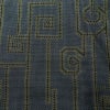 大島紬 正絹 幾何学柄・抽象柄 袷仕立て 身丈160cm 裄丈62.5cm リサイクル着物 着物 青・紺_画像7