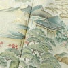 色留袖 良品 しつけ糸付き 一つ紋付き 正絹 風景柄 袷仕立て 身丈152cm 裄丈63cm リサイクル着物 着物 箔 結婚式 パーティー フォーマル ベージュ_画像9