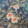 小紋 縮緬 総柄 正絹 花柄 袷仕立て 身丈157.5cm 裄丈62.5cm リサイクル着物 着物 くすみブルー 青・紺_画像9