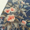 小紋 縮緬 総柄 正絹 花柄 袷仕立て 身丈157.5cm 裄丈62.5cm リサイクル着物 着物 くすみブルー 青・紺_画像11