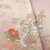 訪問着 綸子 正絹 古典柄 袷仕立て 身丈162cm 裄丈67.5cm リサイクル着物 着物 箔 金彩 入学式 卒業式 七五三 お宮参り フォーマル 扇子 ピンク_画像10