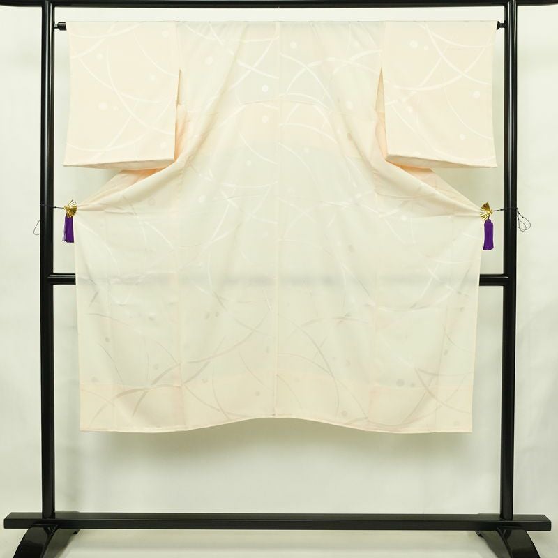 長襦袢 正絹 木の葉・植物柄 袖無双・胴抜き 身丈133cm 裄丈66cm リサイクル着物 着物 フォーマル ピンク_画像1