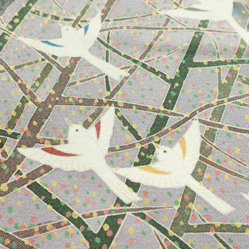 訪問着 落款入り 縮緬 一つ紋付き 正絹 風景柄 袷仕立て 身丈155cm 裄丈66cm リサイクル着物 着物 入学式 卒業式 七五三 お宮参り フォーマル 上品 青・紺_画像7