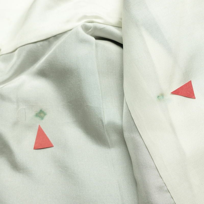 大島紬 証紙なし 正絹 花柄 袷仕立て 身丈155cm 裄丈63cm リサイクル着物 着物 青・紺_画像20