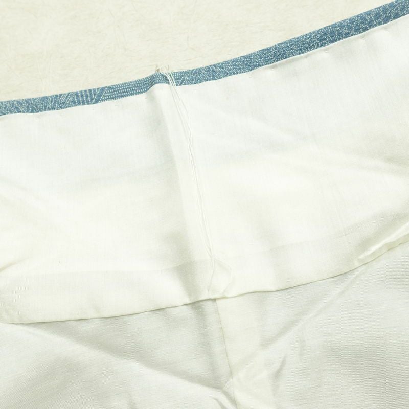 小紋 江戸小紋 混紡 古典柄 袷仕立て 身丈155.5cm 裄丈65.5cm リサイクル着物 着物 青・紺_画像19