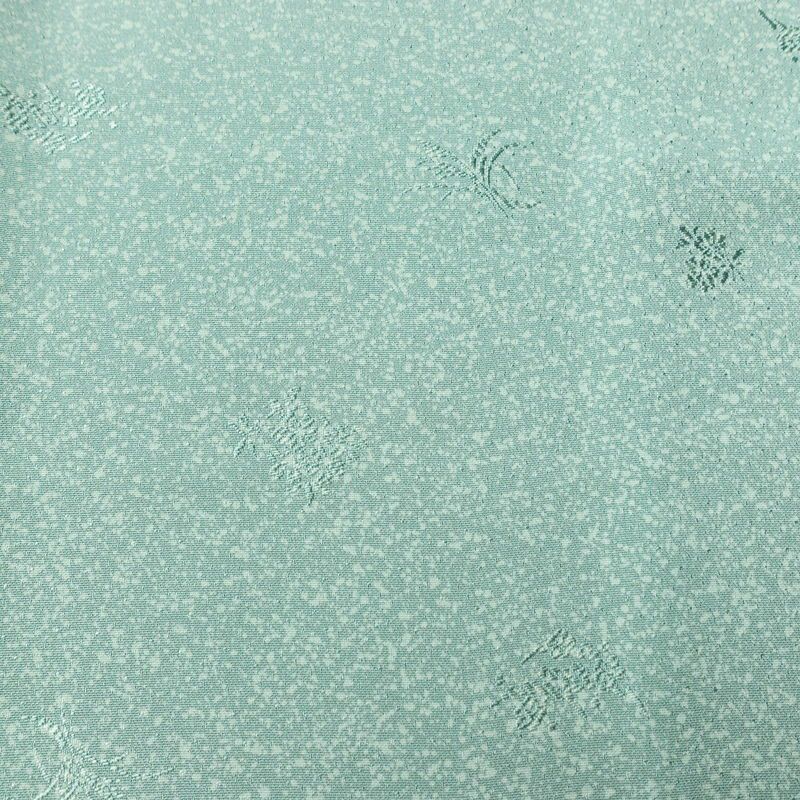 小紋 正絹 きもの志麻 木の葉・植物柄 袷仕立て 身丈161.5cm 裄丈64.5cm リサイクル着物 着物 シンプル ブルーグリーン 緑・うぐいす色_画像6