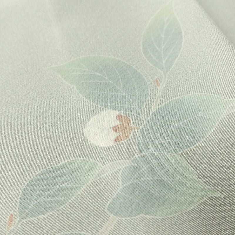 訪問着 落款入り 一つ紋付き 正絹 花柄 袷仕立て 身丈151.5cm 裄丈62.5cm リサイクル着物 着物 共八掛 入学式 卒業式 七五三 お宮参り フォーマル 上品 青・紺_画像8