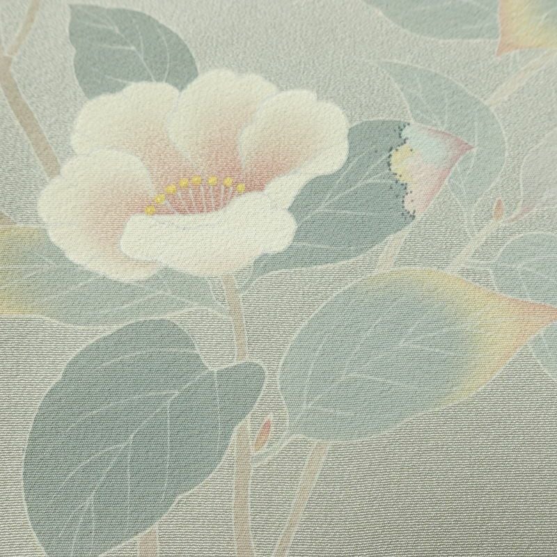 訪問着 落款入り 一つ紋付き 正絹 花柄 袷仕立て 身丈151.5cm 裄丈62.5cm リサイクル着物 着物 共八掛 入学式 卒業式 七五三 お宮参り フォーマル 上品 青・紺_画像10