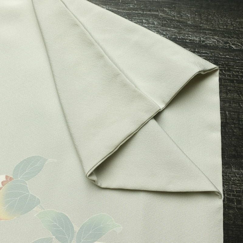 訪問着 落款入り 一つ紋付き 正絹 花柄 袷仕立て 身丈151.5cm 裄丈62.5cm リサイクル着物 着物 共八掛 入学式 卒業式 七五三 お宮参り フォーマル 上品 青・紺_画像15