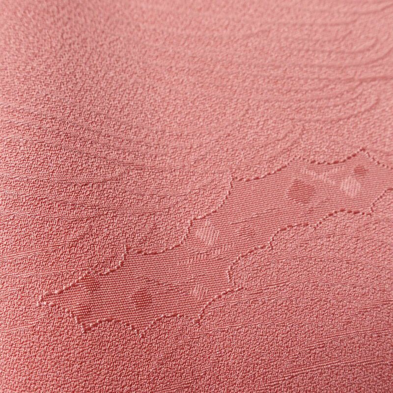 色無地 良品 一つ紋付き 正絹 古典柄 袷仕立て 身丈167cm 裄丈64.5cm リサイクル着物 着物 お茶会 フォーマル ピンク_画像9