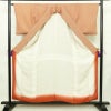 小紋 良品 縮緬 正絹 古典柄 袷仕立て 身丈155.5cm 裄丈64cm リサイクル着物 着物 橙_画像3