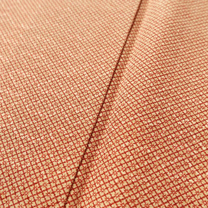 小紋 良品 縮緬 正絹 古典柄 袷仕立て 身丈155.5cm 裄丈64cm リサイクル着物 着物 橙_画像9