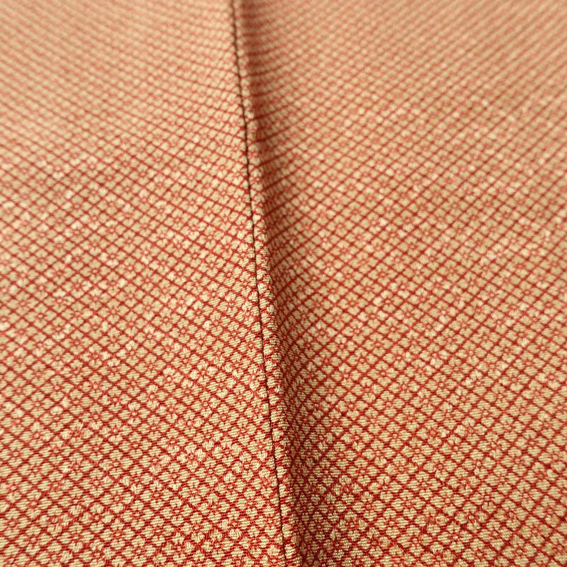 小紋 良品 縮緬 正絹 古典柄 袷仕立て 身丈155.5cm 裄丈64cm リサイクル着物 着物 橙_画像10