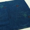 盛夏 小紋 美品 しつけ糸付き 夏用 ポリエステル 花柄 単衣仕立て 身丈160.5cm 裄丈64.5cm リサイクル着物 着物 青・紺_画像13
